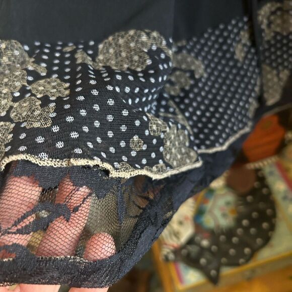 Y2K Elegant Black and Gray Long Sleeve Dress M - Picture 13 of 16